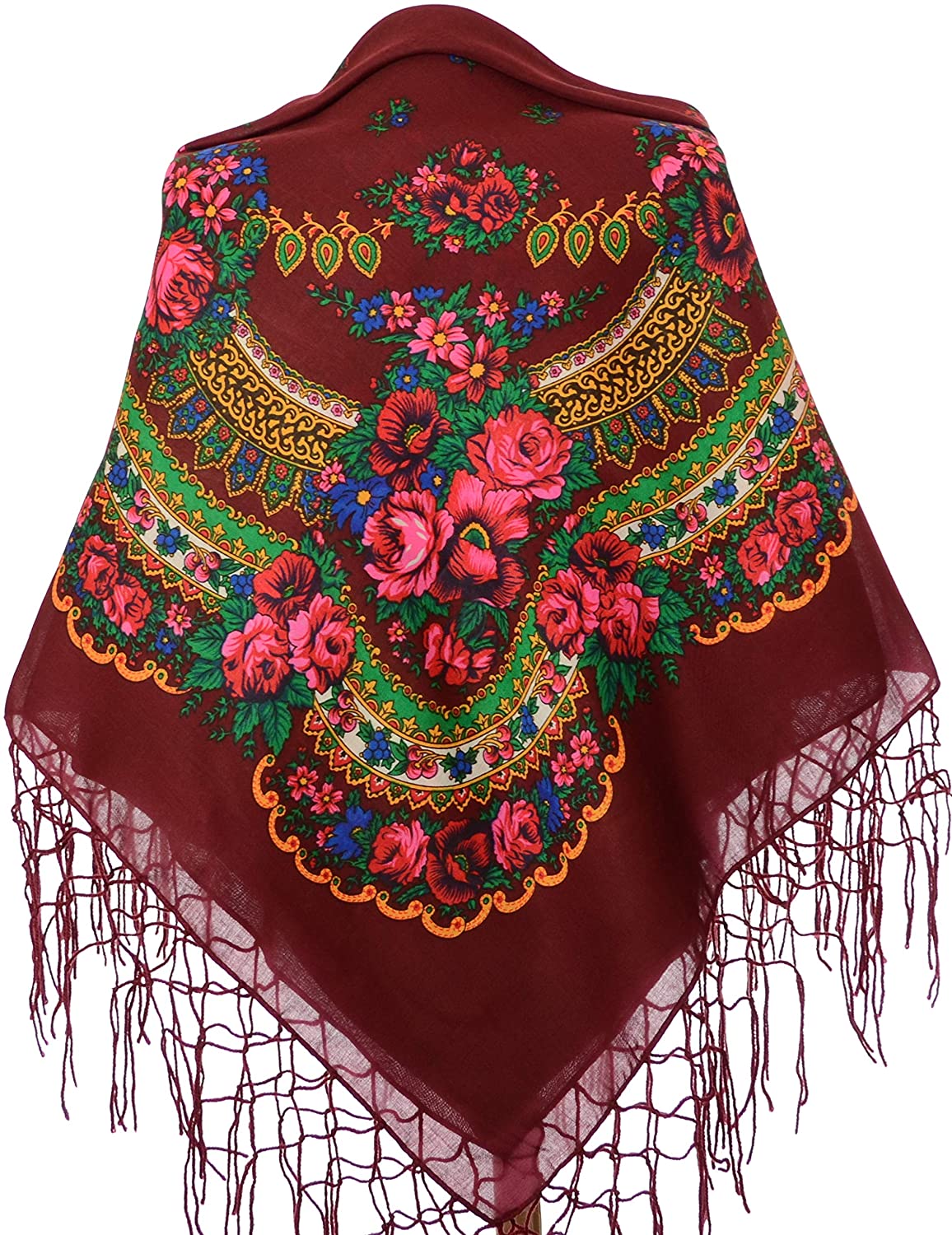 Bandana Cotton - 120*120cm Retro Floral Printed Big Square