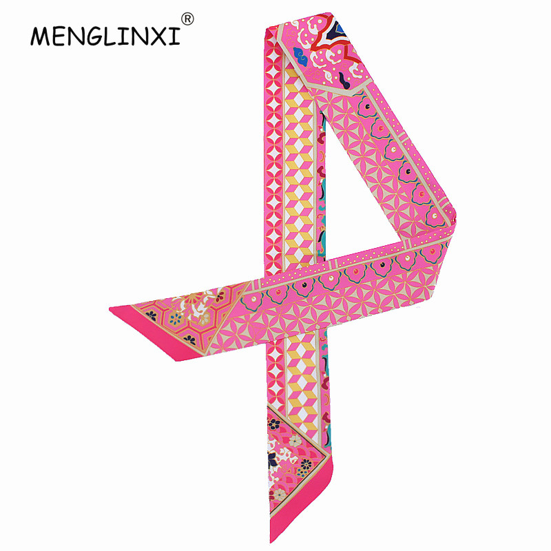 Face Scarf Mask - New Geometric Floral Print Silk Scarf