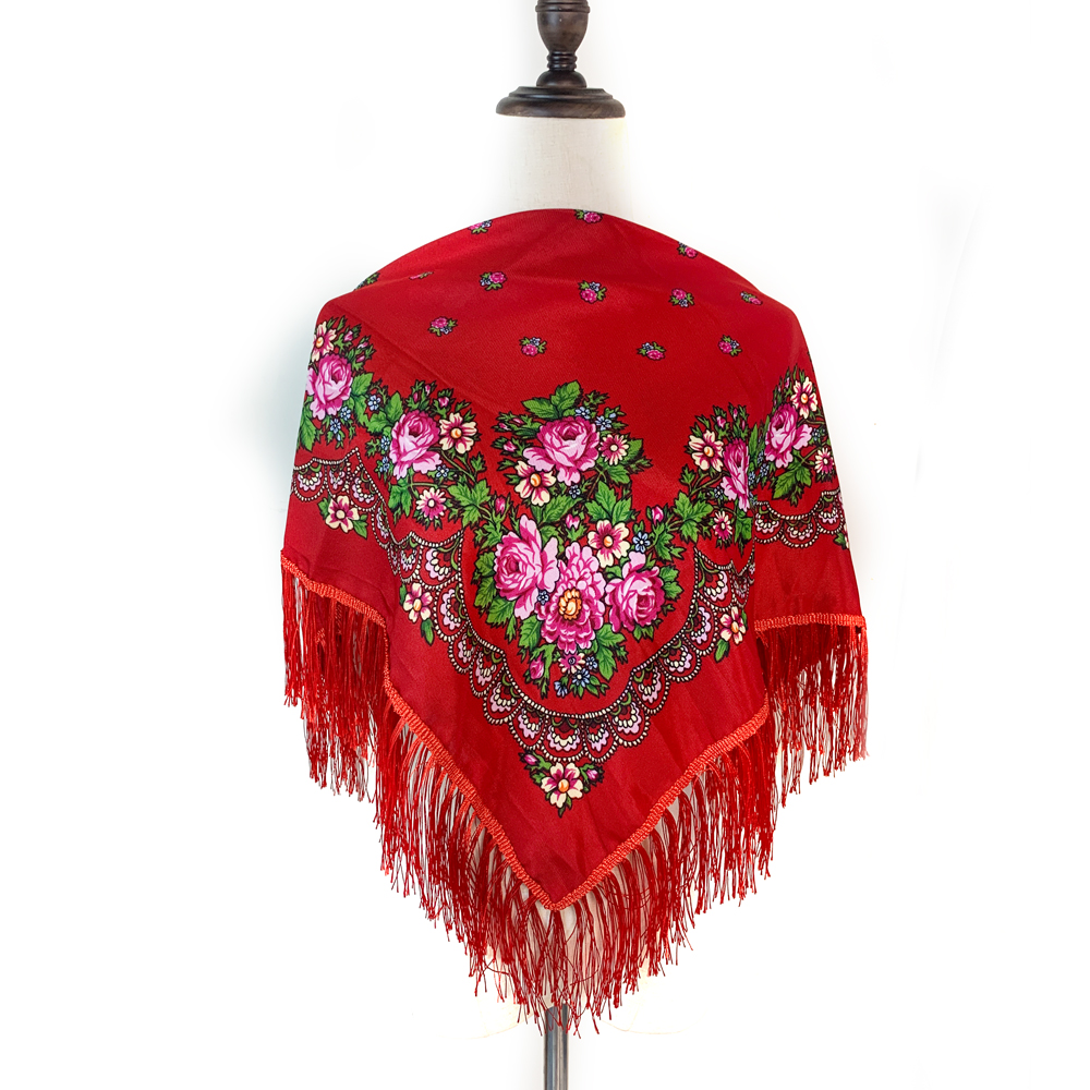 Bandana Cotton - Traditional Russian Square Scarf Women Luxury
