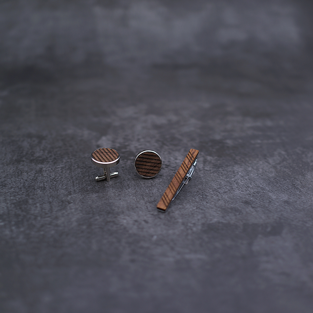 High Quality Wood Cuff links n - Tie Bar Set Gift review and price