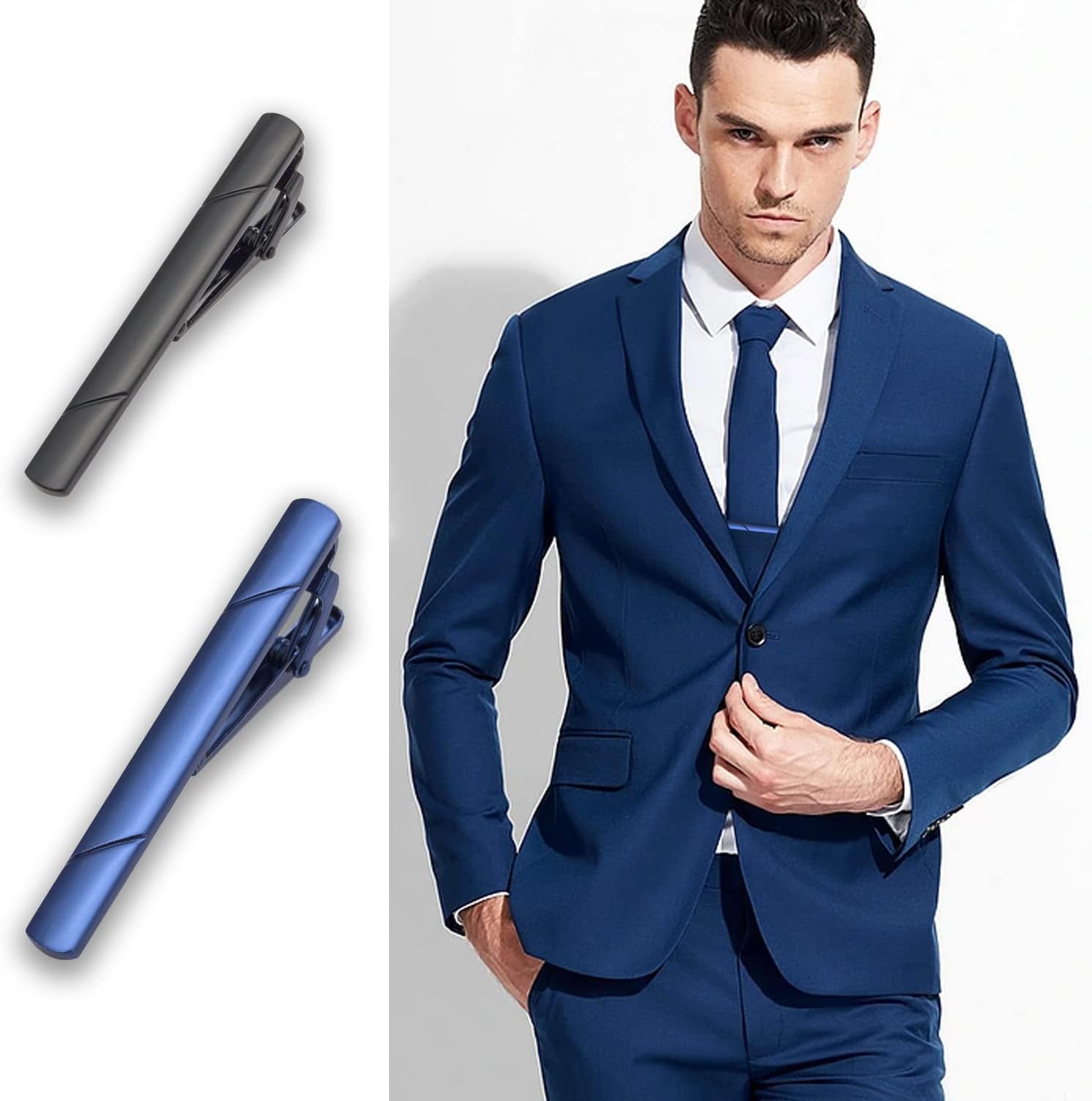 4Pcs Tie Clips for Men with Gi - Tie Clip Silver review and price