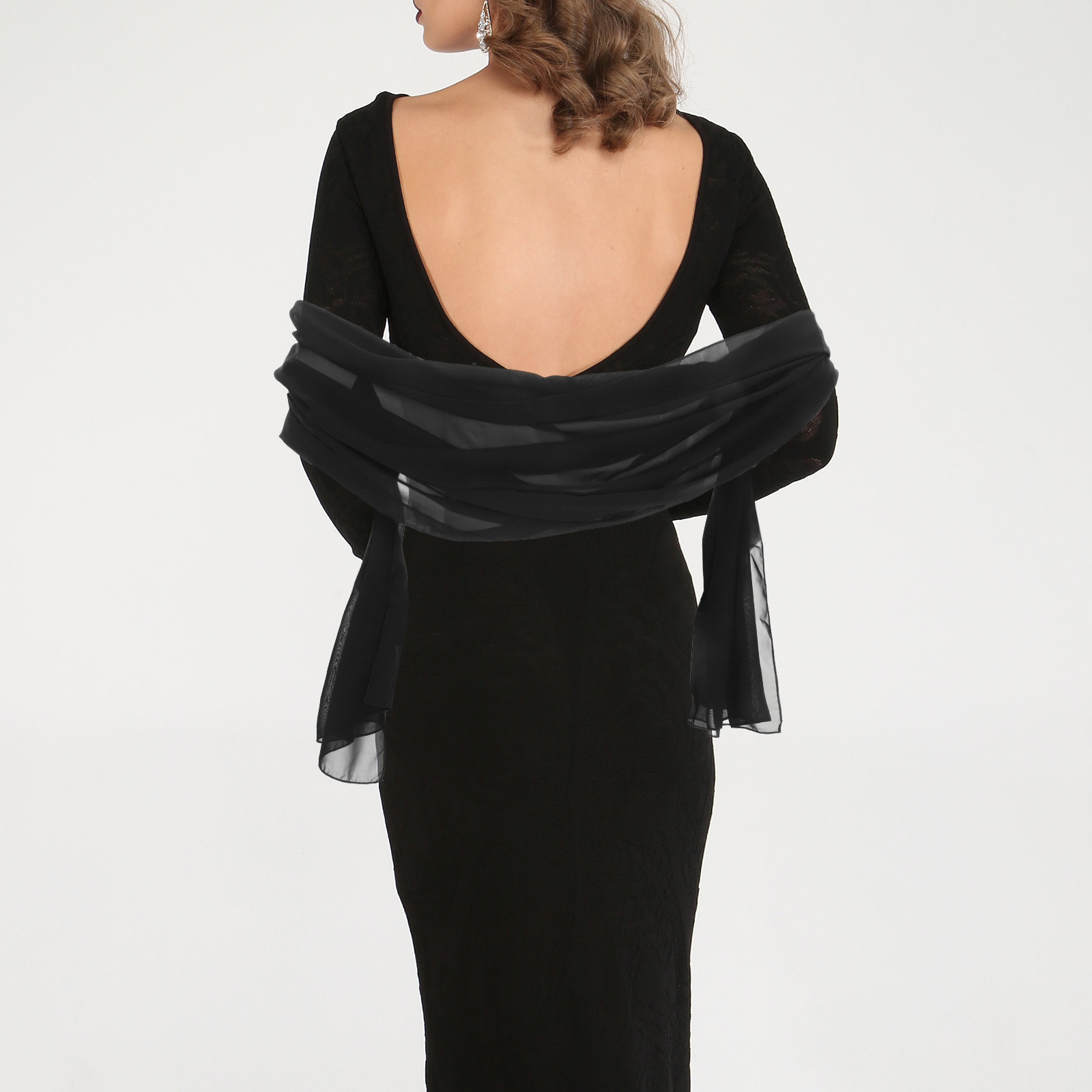200X70Cm Chiffon Shawl For Wom - Stole Wedding Shawl review and price