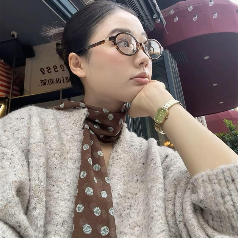 2026 new Ins style brown chiff - Ascot Neck Scarf review and price