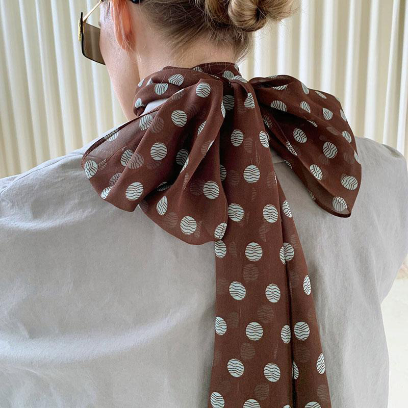 2026 new Ins style brown chiff - Ascot Neck Scarf review and price