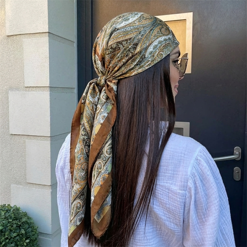 Women Spring Summer Square Sca - Scarf Silk Square review and price