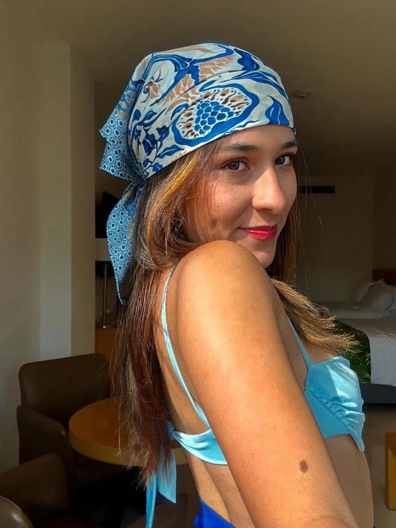 Luxury Brand Bohemia Print Squ - Face Scarf Mask review and price