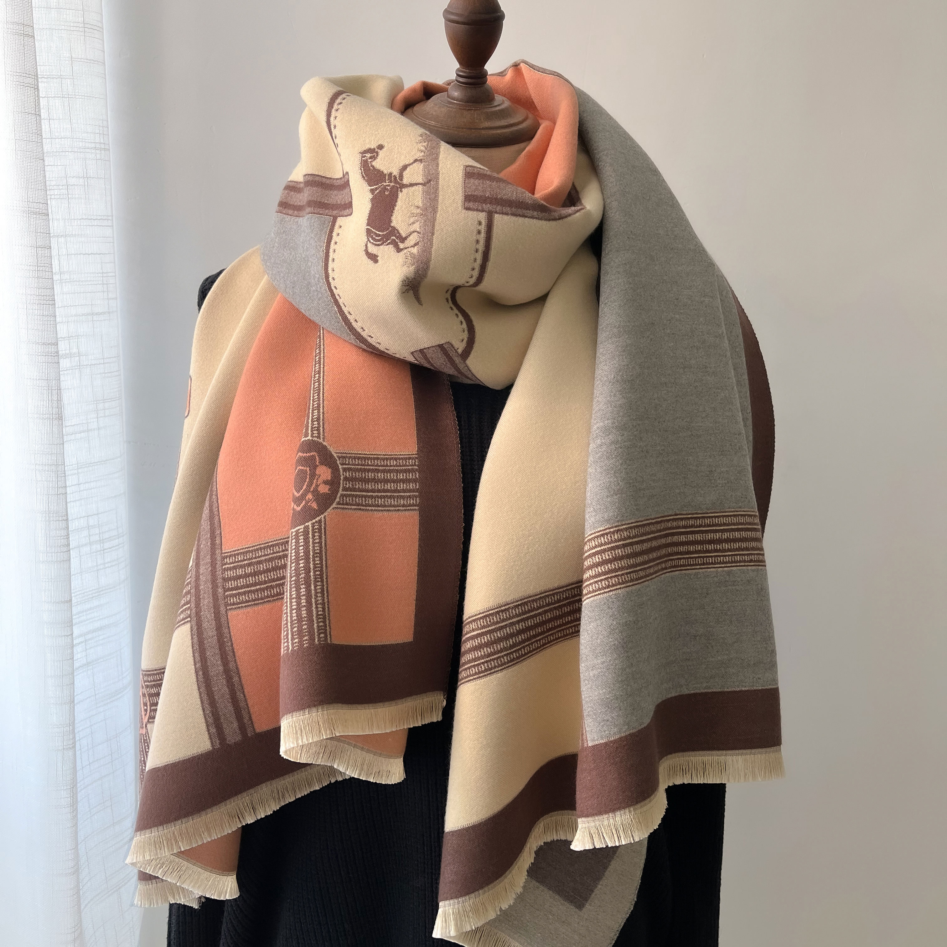 Winter Cashmere Scarf Women Lu - Woven Scarf Blanket review and price