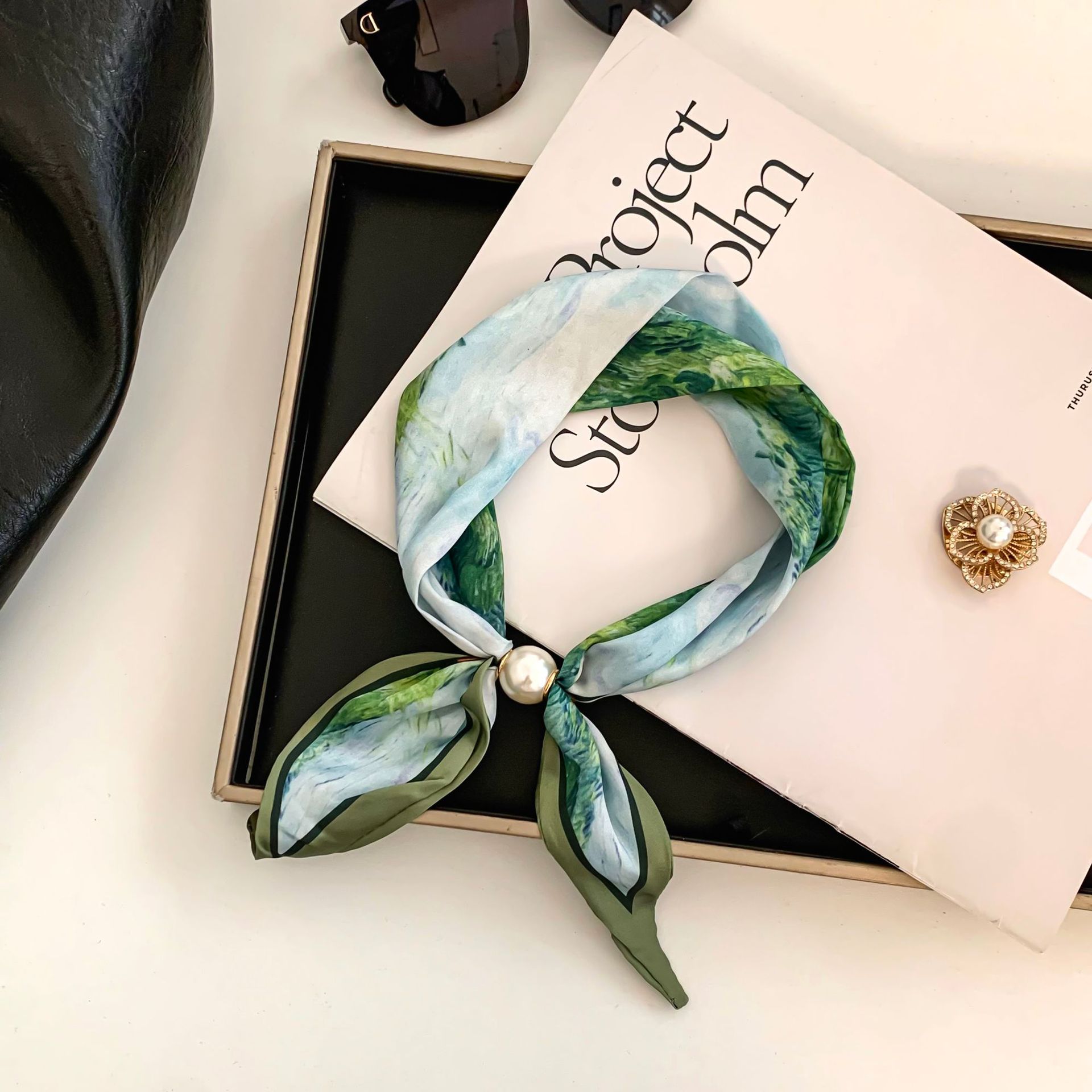 Cashew Flower Silk Scarf Effor - Silk Neck Scarf review and price