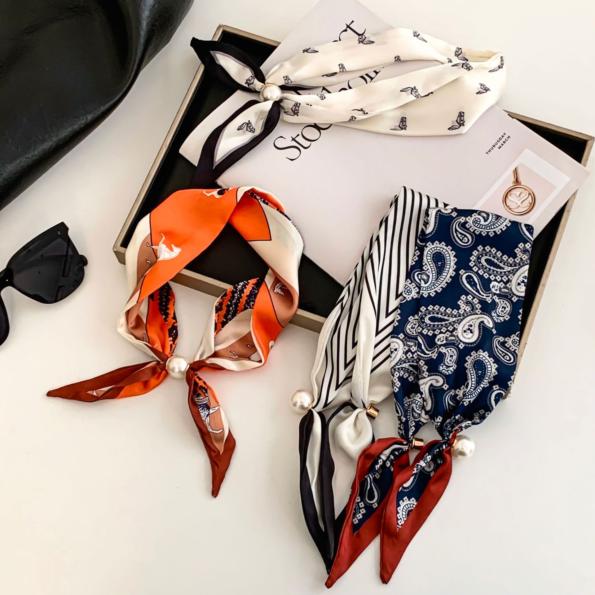 Cashew Flower Silk Scarf Effor - Silk Neck Scarf review and price