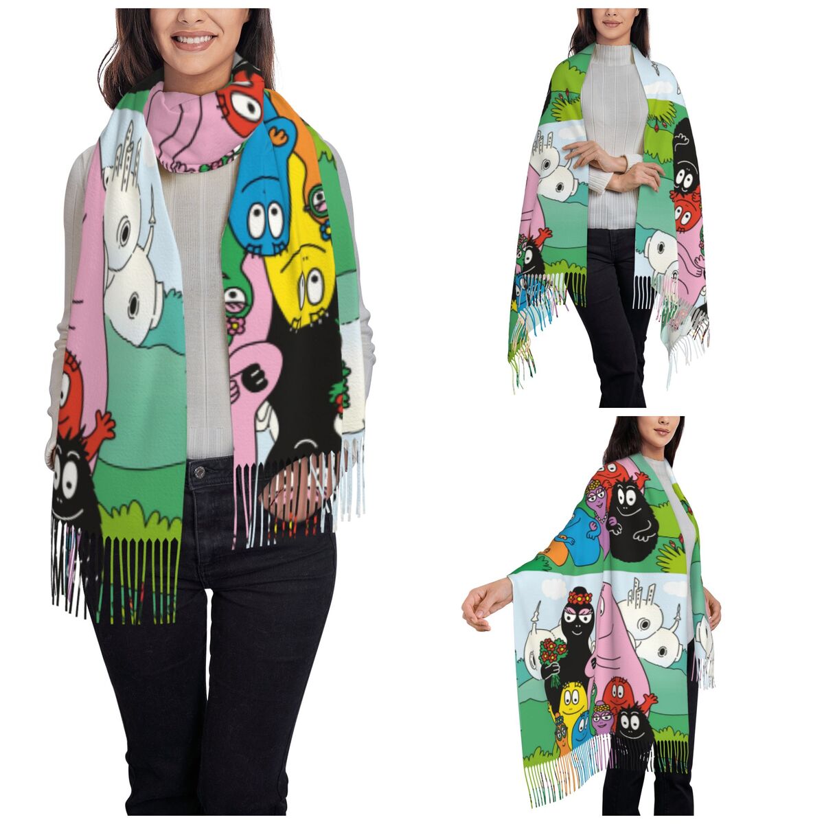 Les Barbapapa Family Shawls Wr - Pashmina Wrap Large review and price