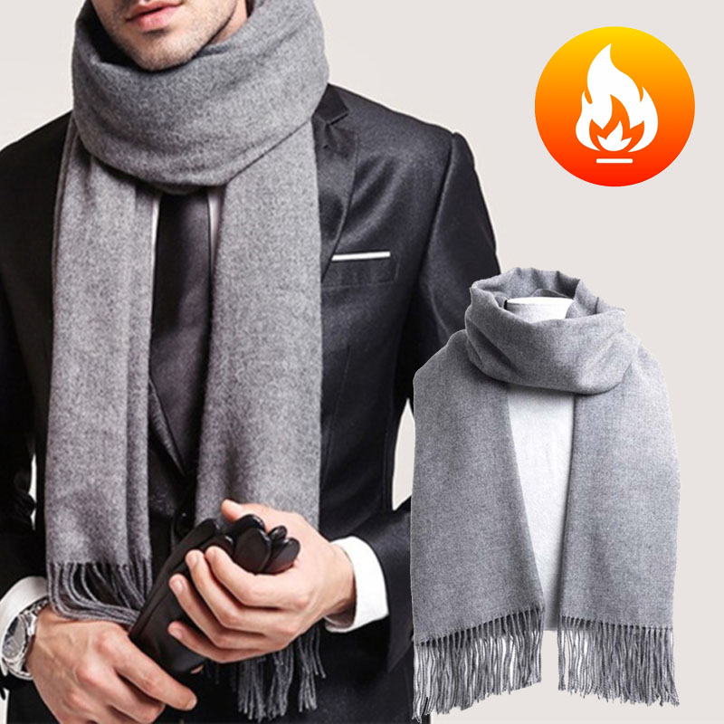 Autumn And Winter Solid Color  - Muffler Men Wool review and price