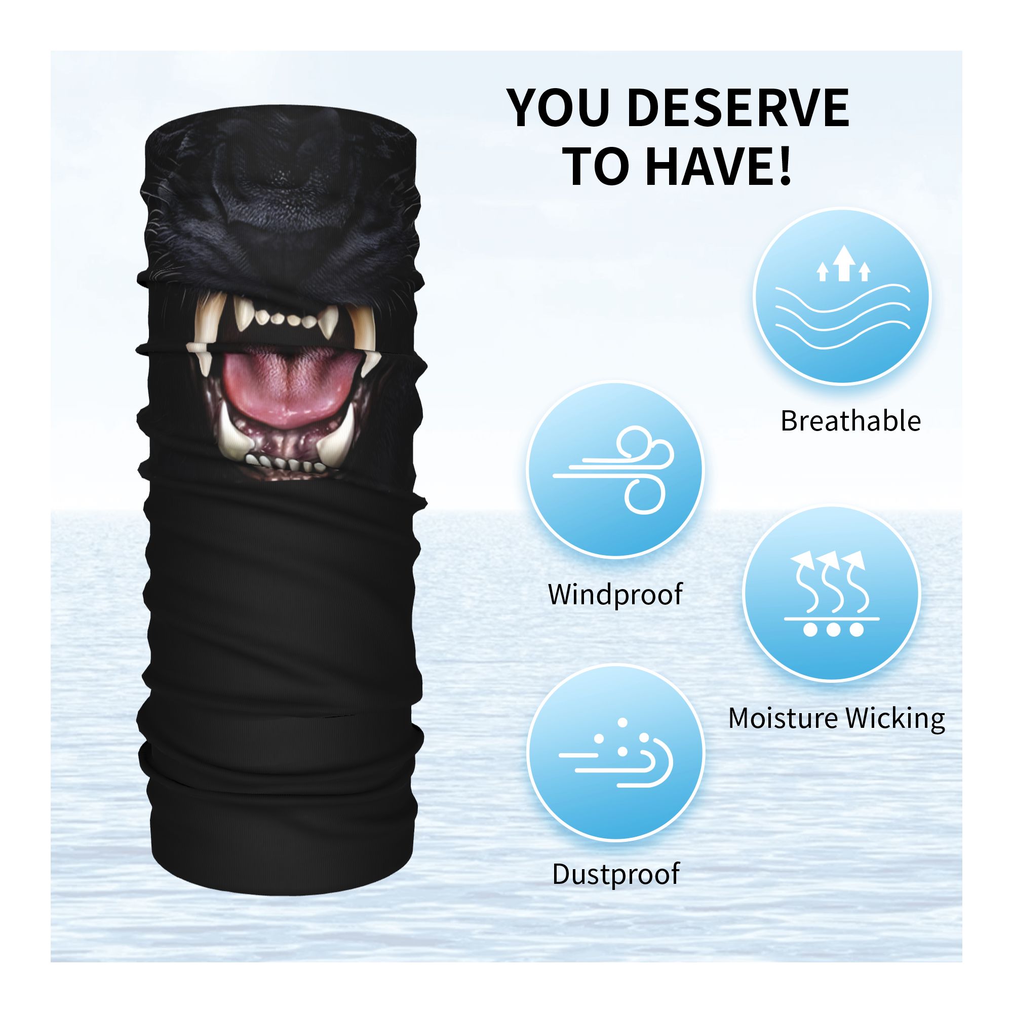 Custom Black Panther Animal He - Neck Warmer Tube review and price