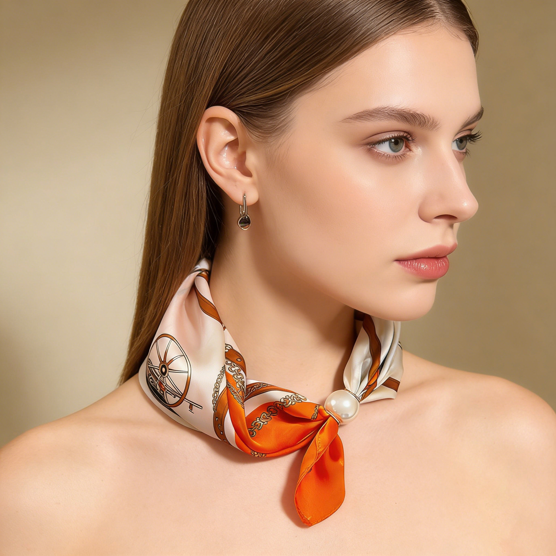 Scarf Chain Silk Lazy Magnetic - Face Scarf Mask review and price