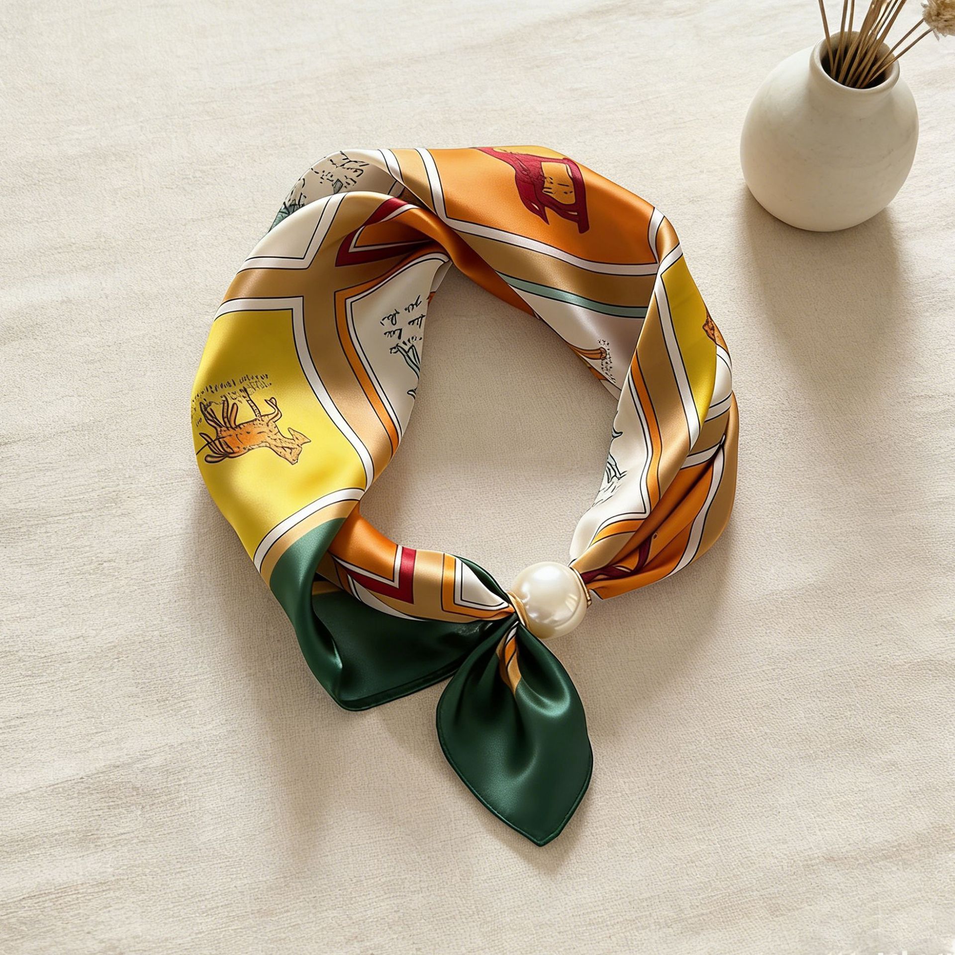 Scarf Chain Silk Lazy Magnetic - Face Scarf Mask review and price