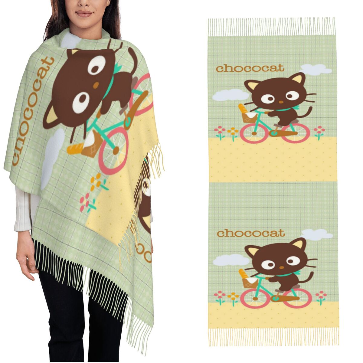 Chococats Kawaii Scarfs for Wo - Pashmina Wrap Large review and price