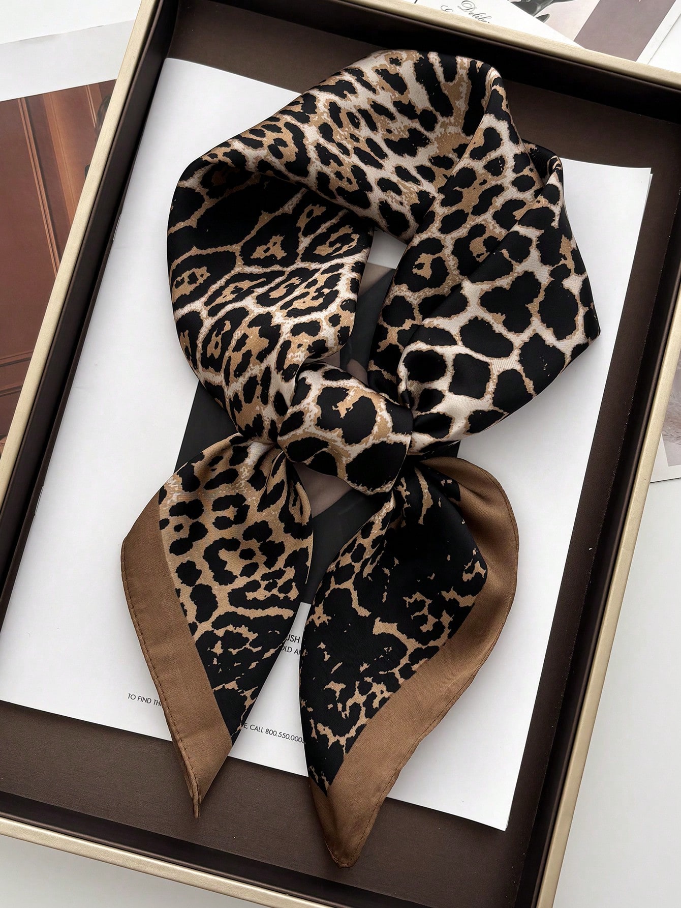 1pc Luxury Brand Leopard Print - Bandana Cotton review and price