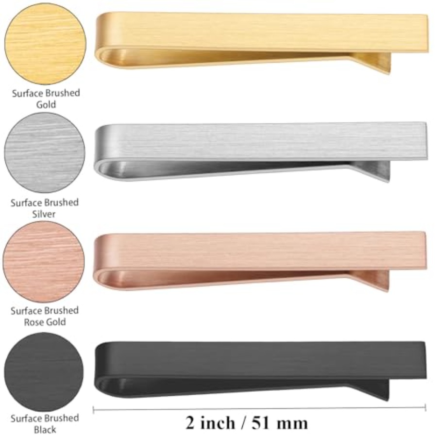 HAWSON 2 inch Tie Clips for Me - Tie Bar Set Gift review and price