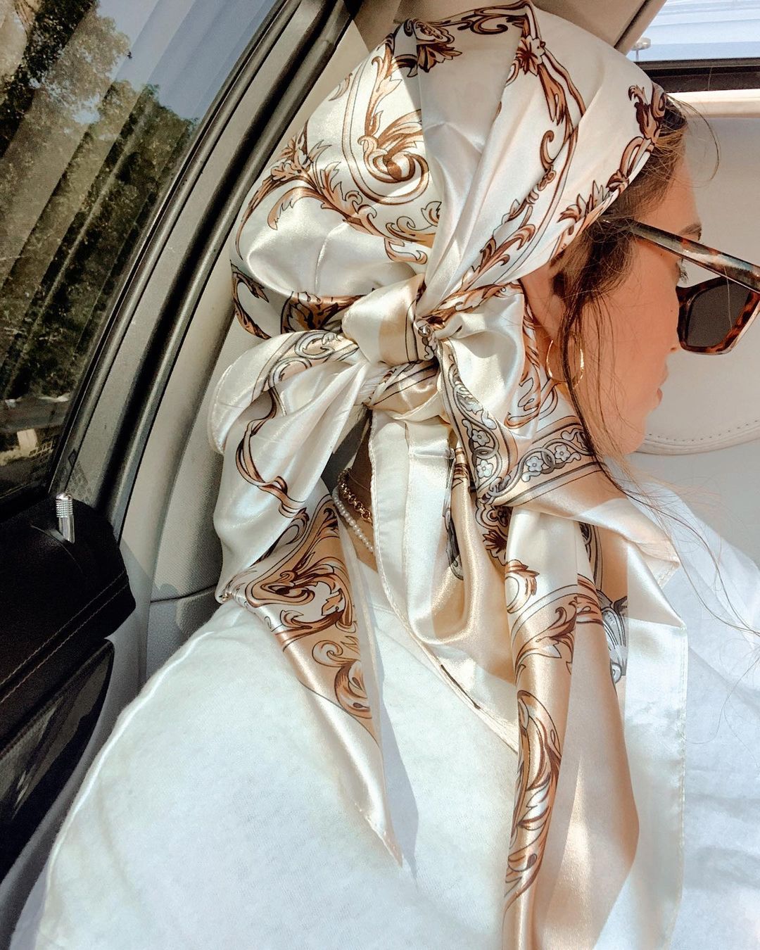 Satin Square Scarf Women Musli - Face Scarf Mask review and price