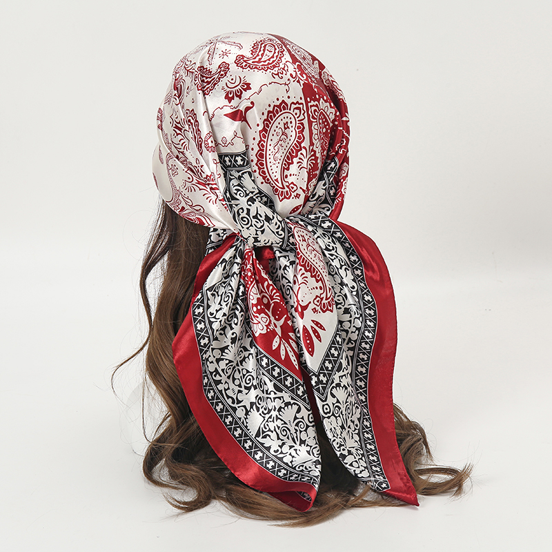 Satin Square Scarf Women Musli - Face Scarf Mask review and price