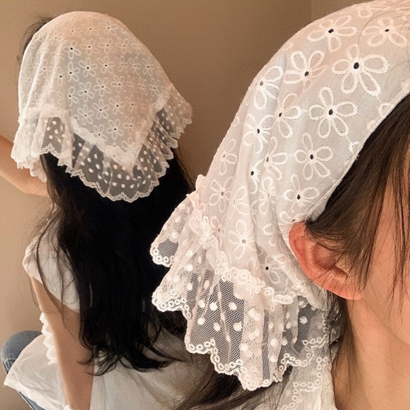Retro  Lace Triangle Headscarf - Bandana Cotton review and price