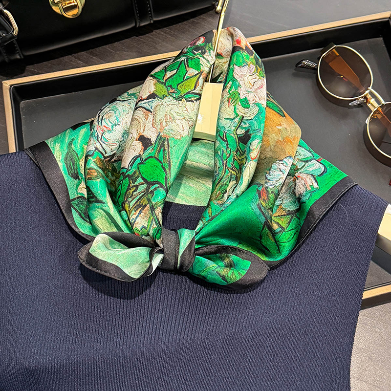 100% Silk Scarf Bandana Women  - Face Scarf Mask review and price
