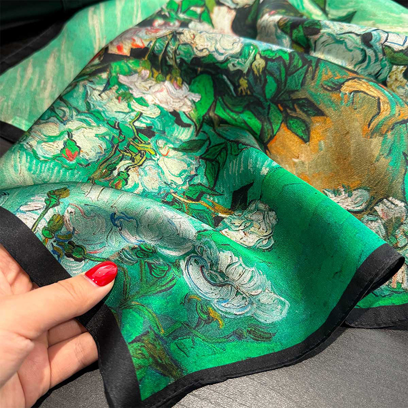 100% Silk Scarf Bandana Women  - Face Scarf Mask review and price