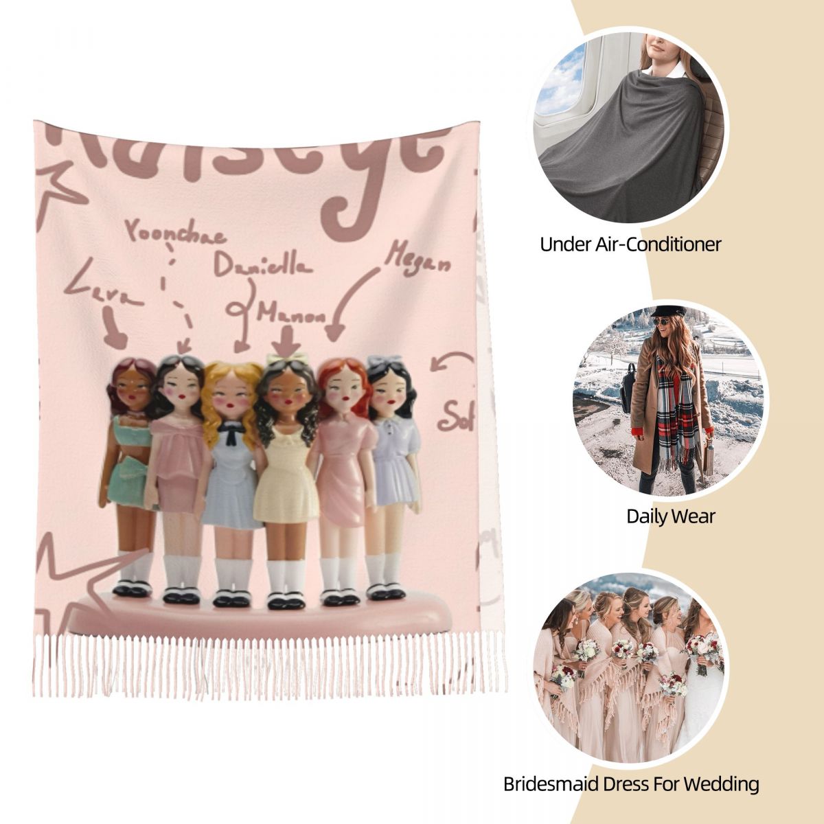 Katseye Kpop Idol Shawl Wrap W - Pashmina Wrap Large review and price