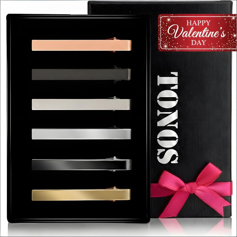 Clips for Men, 6 PACK Tie Clip - Tie Bar Set Gift review and price