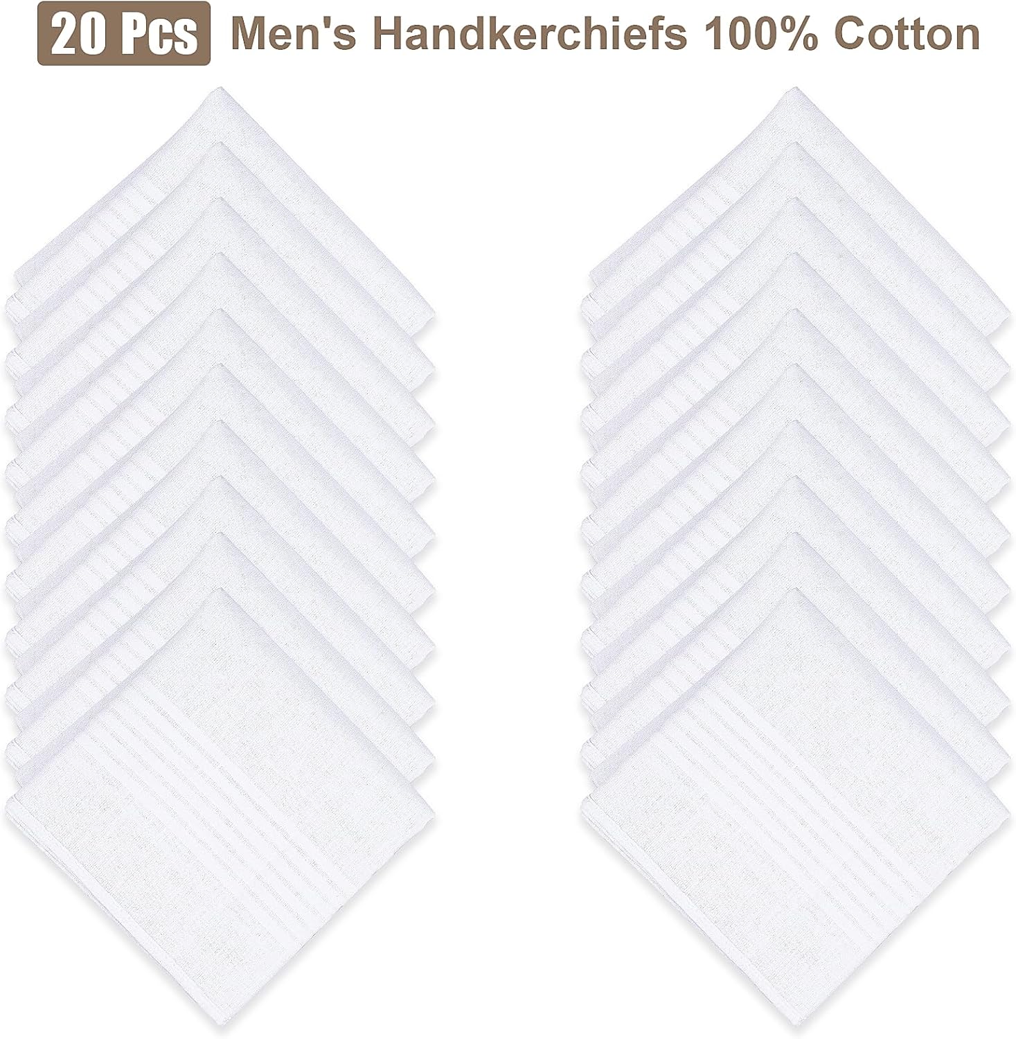 20 Pcs Cotton Handkerchiefs fo - Handkerchief Cotton Men review and price
