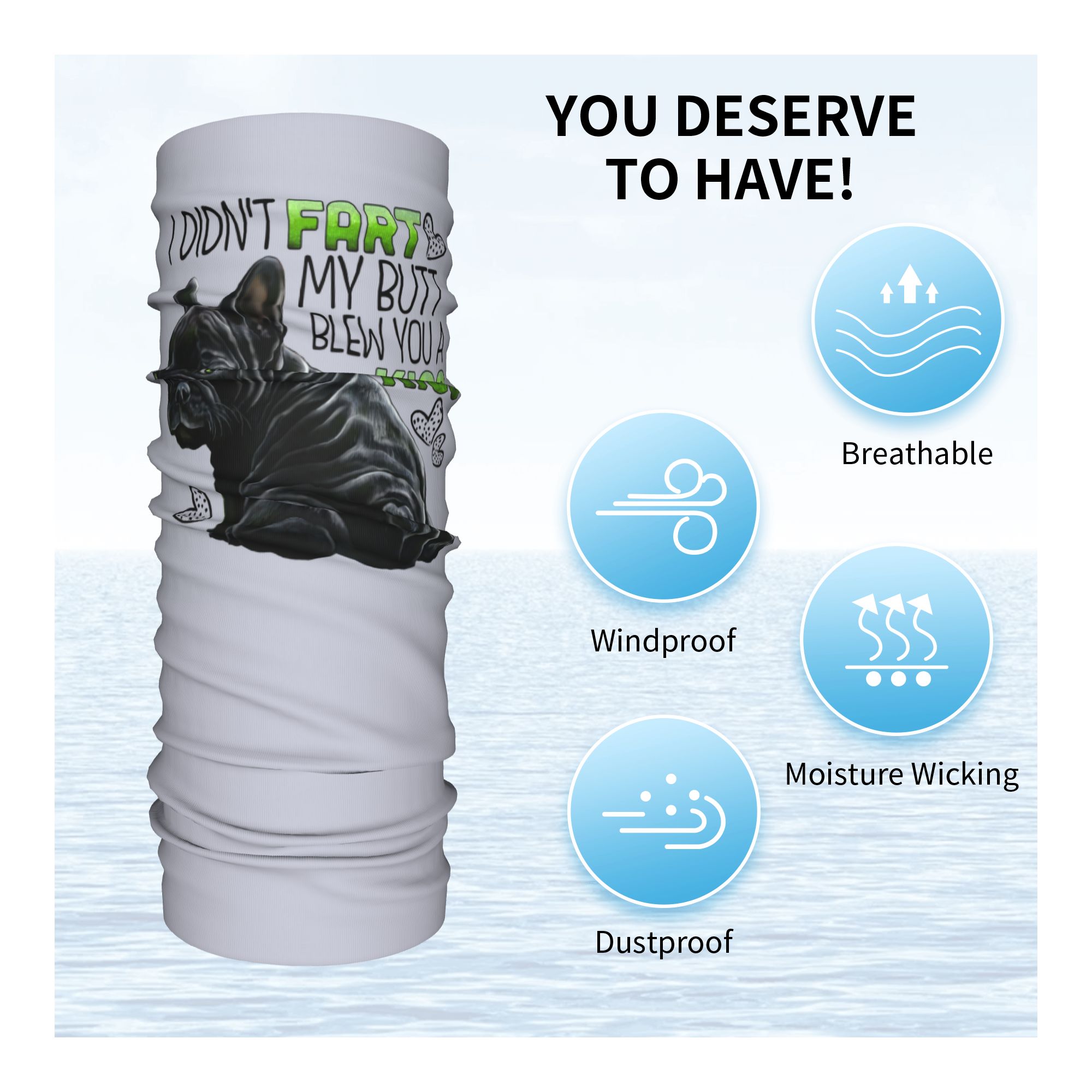 Custom Cute French Bulldog Win - Neck Warmer Tube review and price