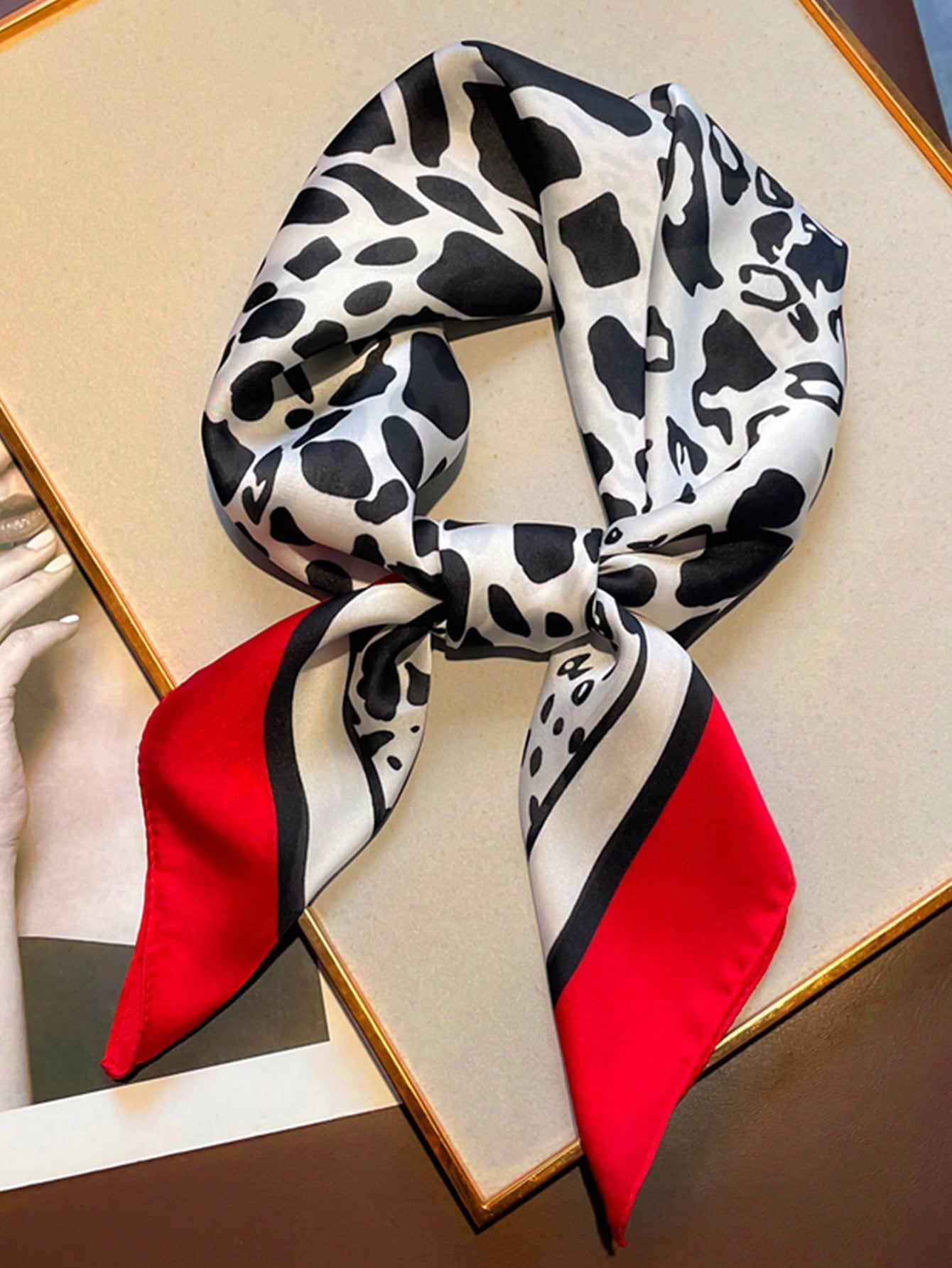 1pc Faux Silk Retro Leopard Pr - Bandana Cotton review and price