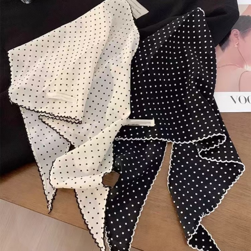 Black White Polka Dot Scarf fo - Ascot Neck Scarf review and price