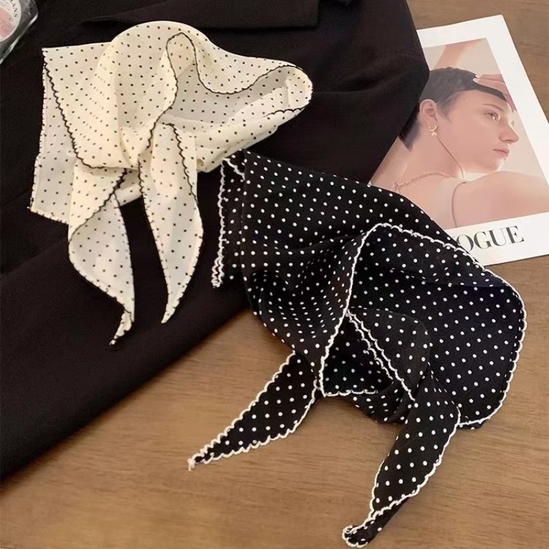 Black White Polka Dot Scarf fo - Ascot Neck Scarf review and price