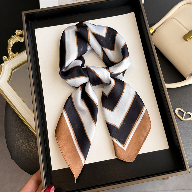 Satin Silk Geometric Stripe Pr - Face Scarf Mask review and price