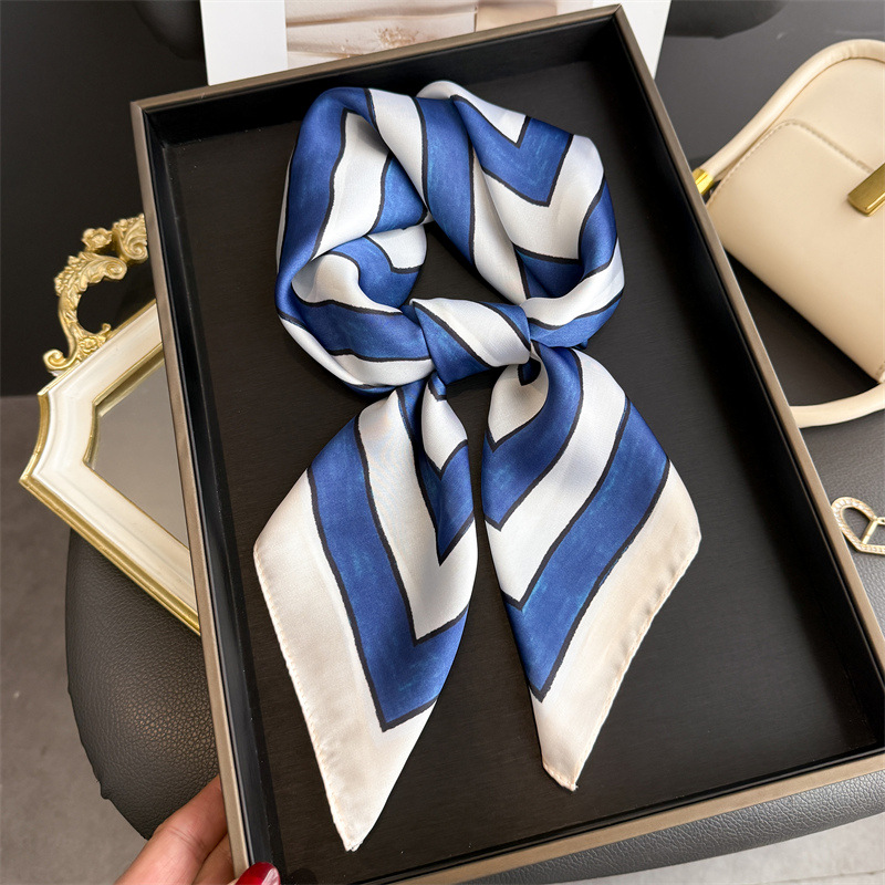 Satin Silk Geometric Stripe Pr - Face Scarf Mask review and price