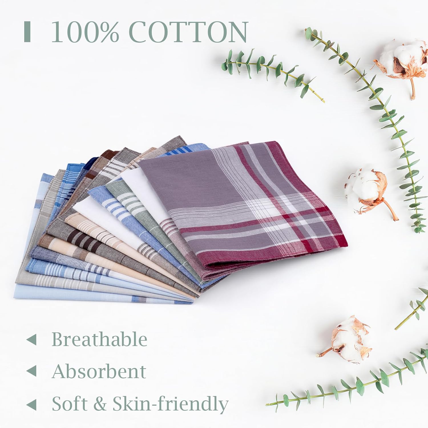 12 Pcs Cotton Handkerchiefs fo - Handkerchief Cotton Men review and price