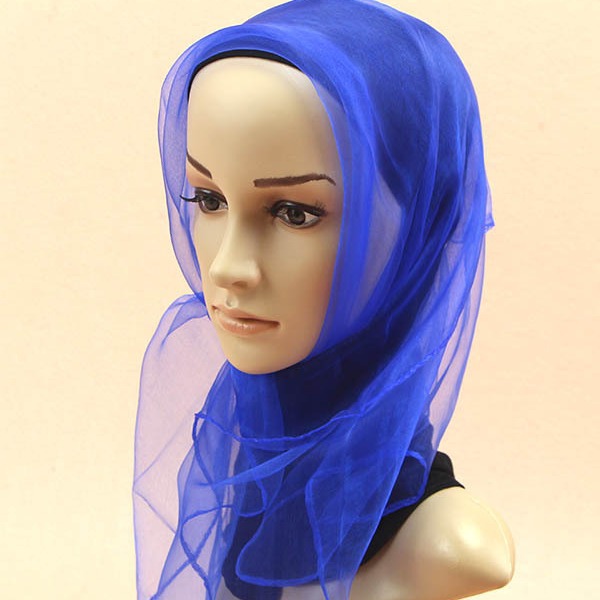 1pc 60x60cm Candy Colors Sheer - Ascot Neck Scarf review and price