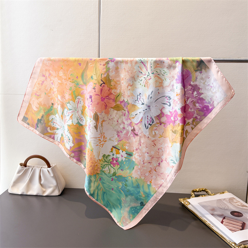 70*70cm Square Silk Scarf for  - Scarf Silk Square review and price