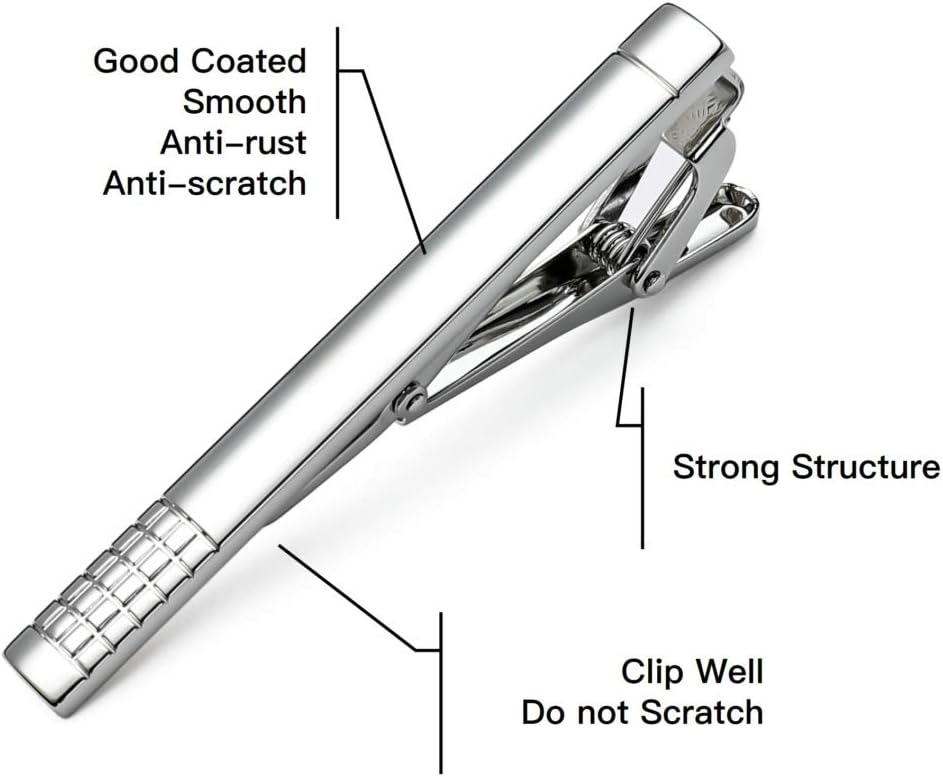 Classic Silver Tie Bar Set for - Tie Bar Set Gift review and price