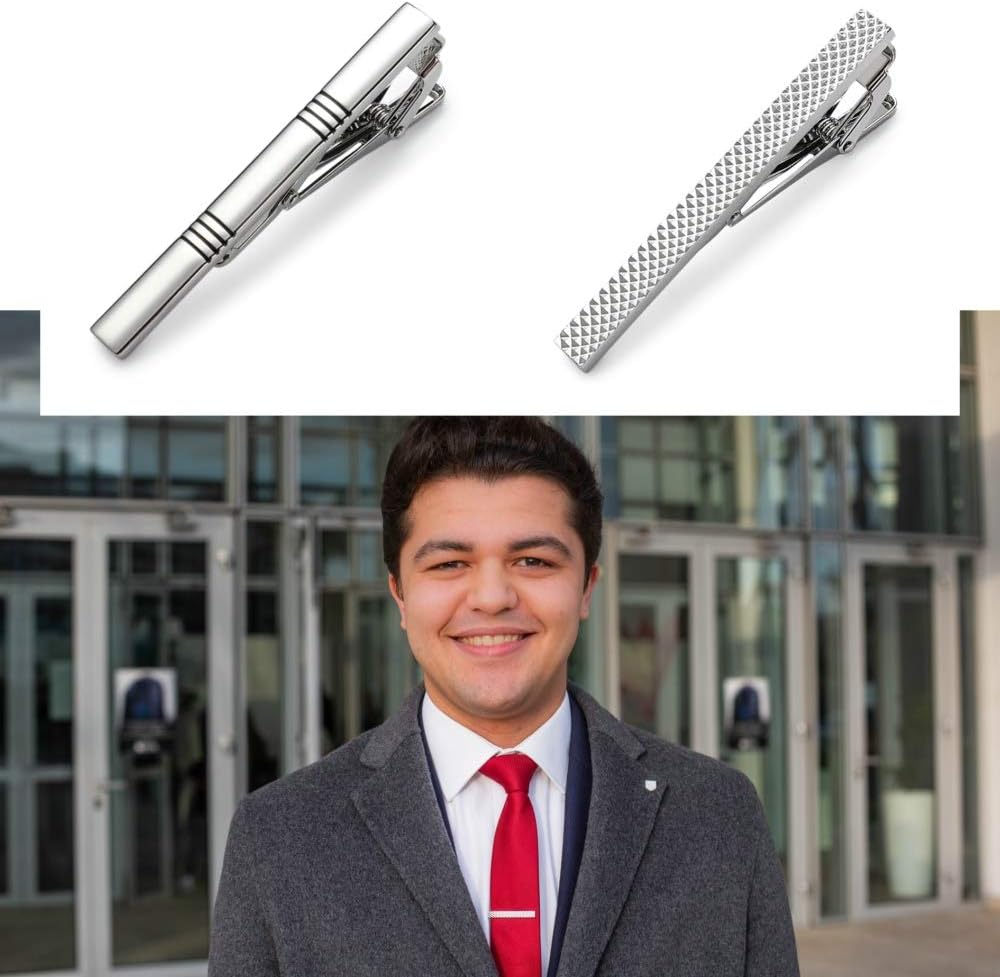Classic Silver Tie Bar Set for - Tie Bar Set Gift review and price