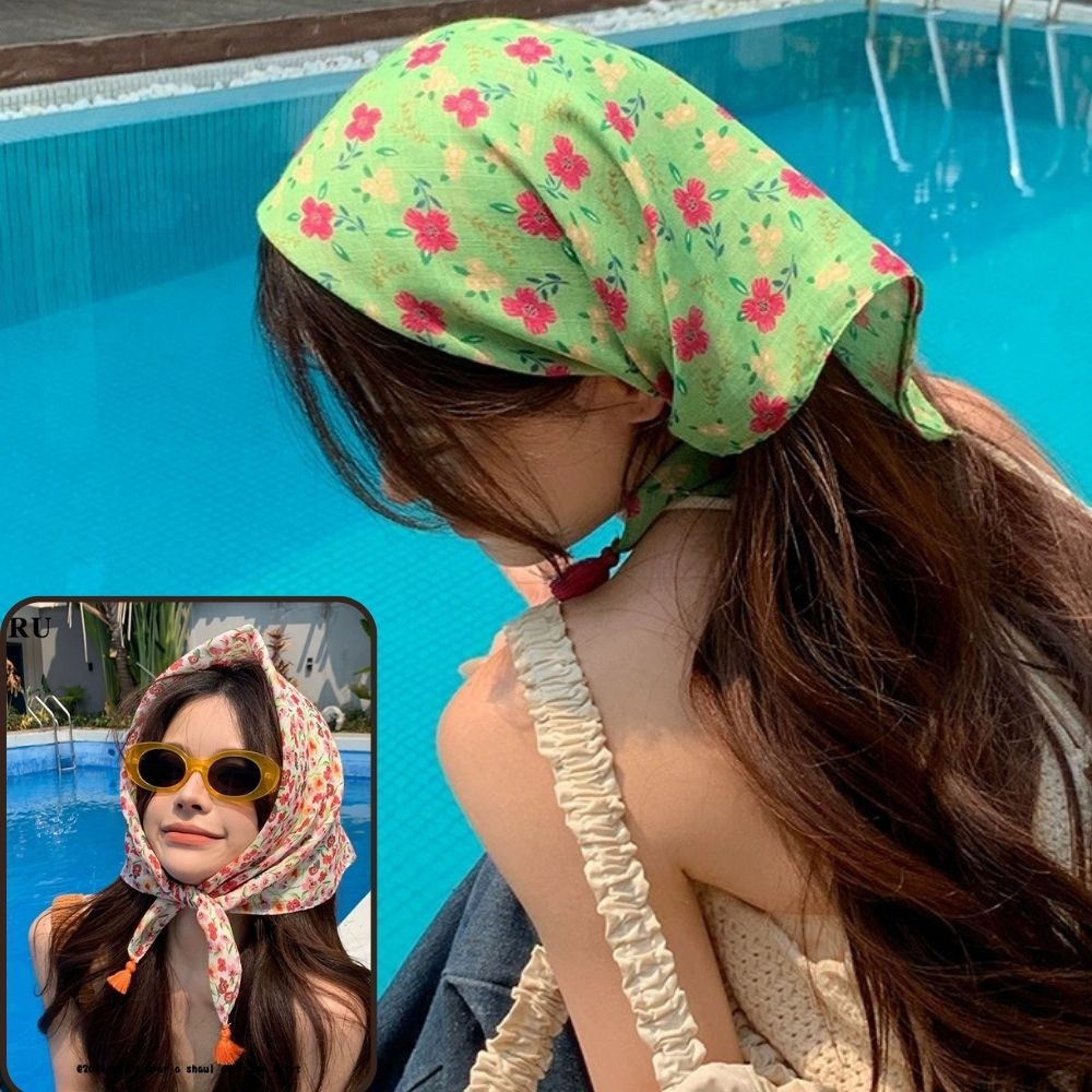 Summer Scarf Colorful Flower P - Bandana Cotton review and price
