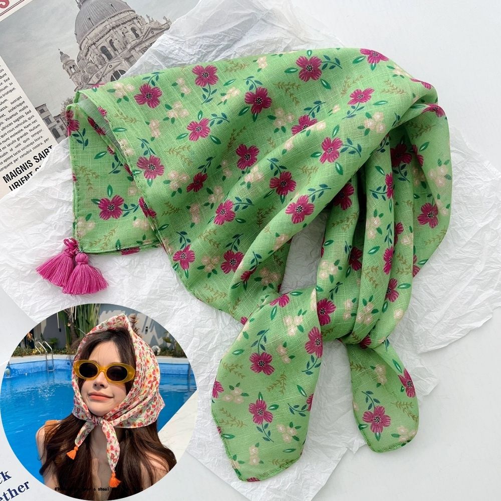 Summer Scarf Colorful Flower P - Bandana Cotton review and price