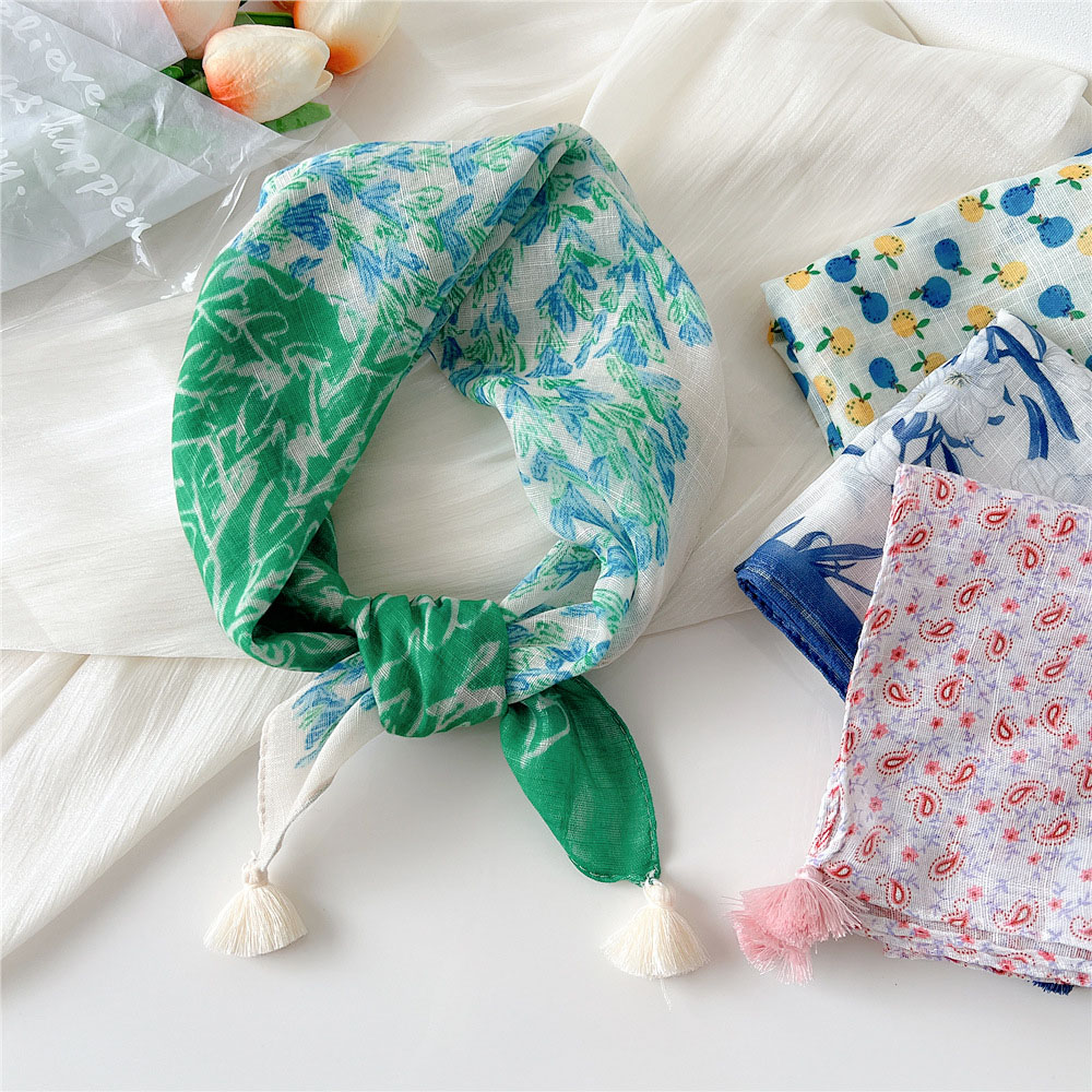 Summer Scarf Colorful Flower P - Bandana Cotton review and price