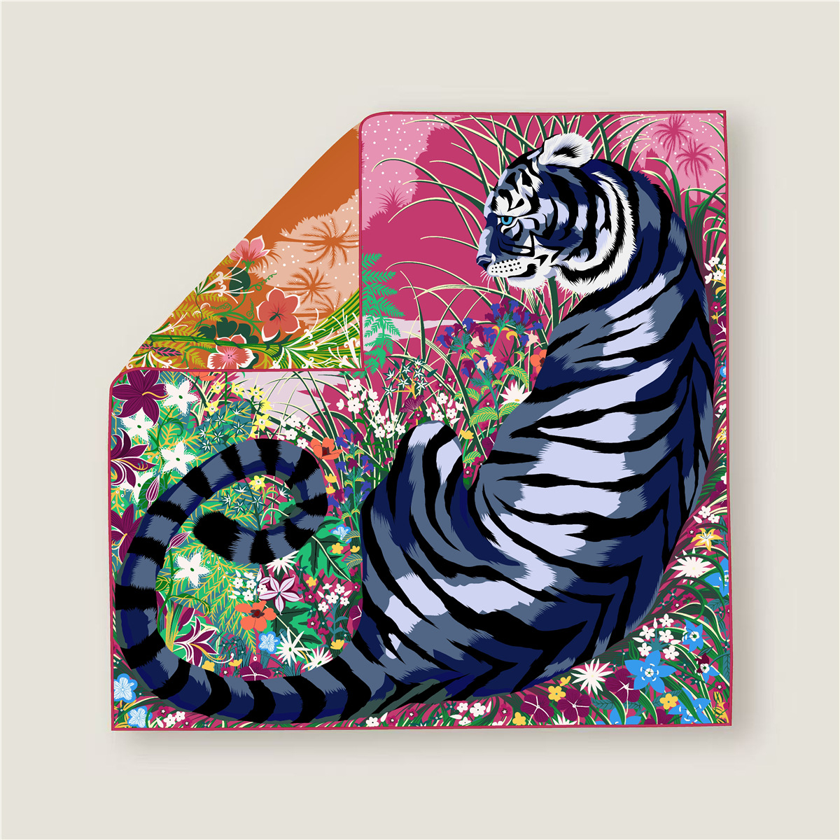 70CM Curled Edge Twill Silk Sq - Scarf Silk Square review and price