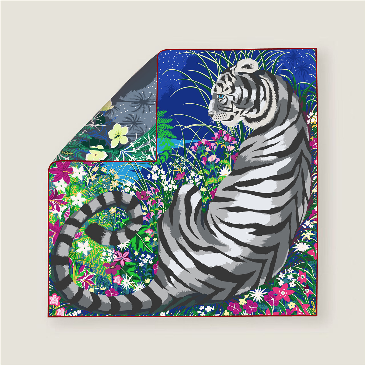 70CM Curled Edge Twill Silk Sq - Scarf Silk Square review and price